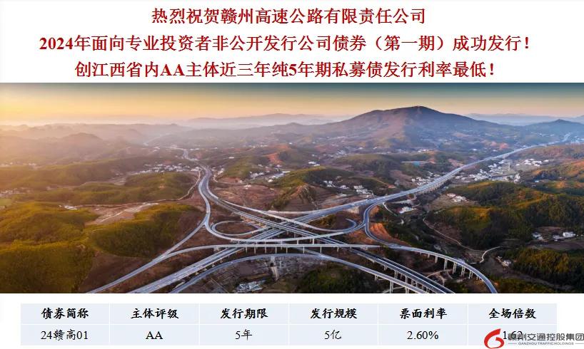 喜報(bào)！贛州交控集團(tuán)接連在資本市場(chǎng)發(fā)行債券成功！